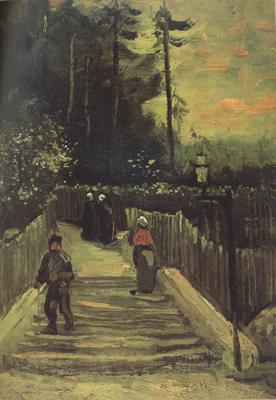 Vincent Van Gogh Sloping Path in Montmartre (nn004)